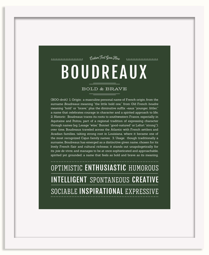 Frame Options | Deep Forest | White Frame, Matted