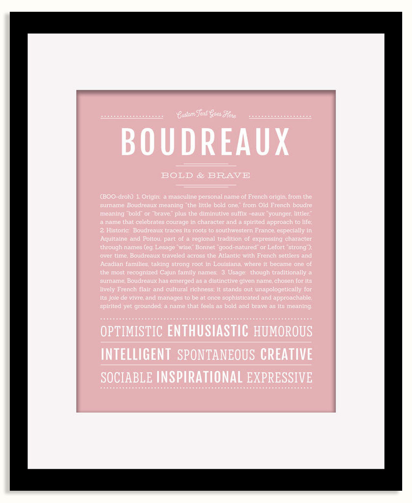 Frame Options | Dusty Rose | Black Frame, Matted