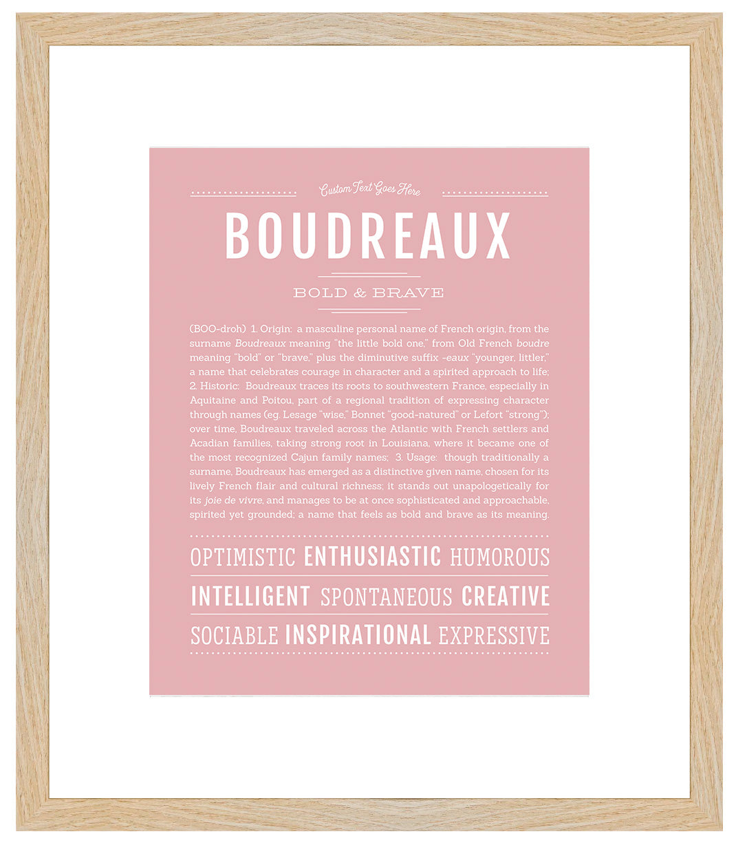 Frame Options | Dusty Rose | Maple Frame, Matted