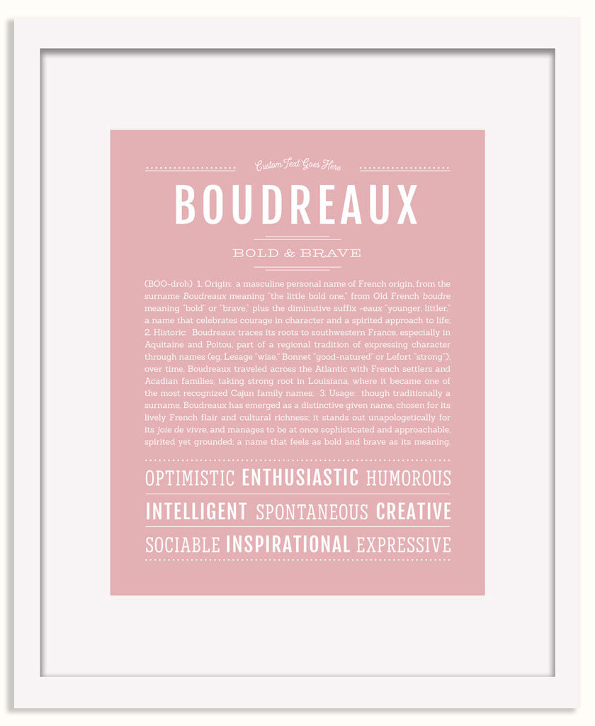 Frame Options | Dusty Rose | White Frame, Matted
