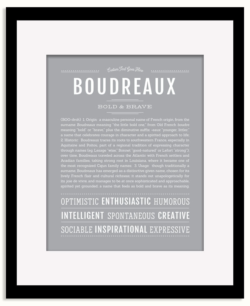 Frame Options | Light Gray | Black Frame, Matted