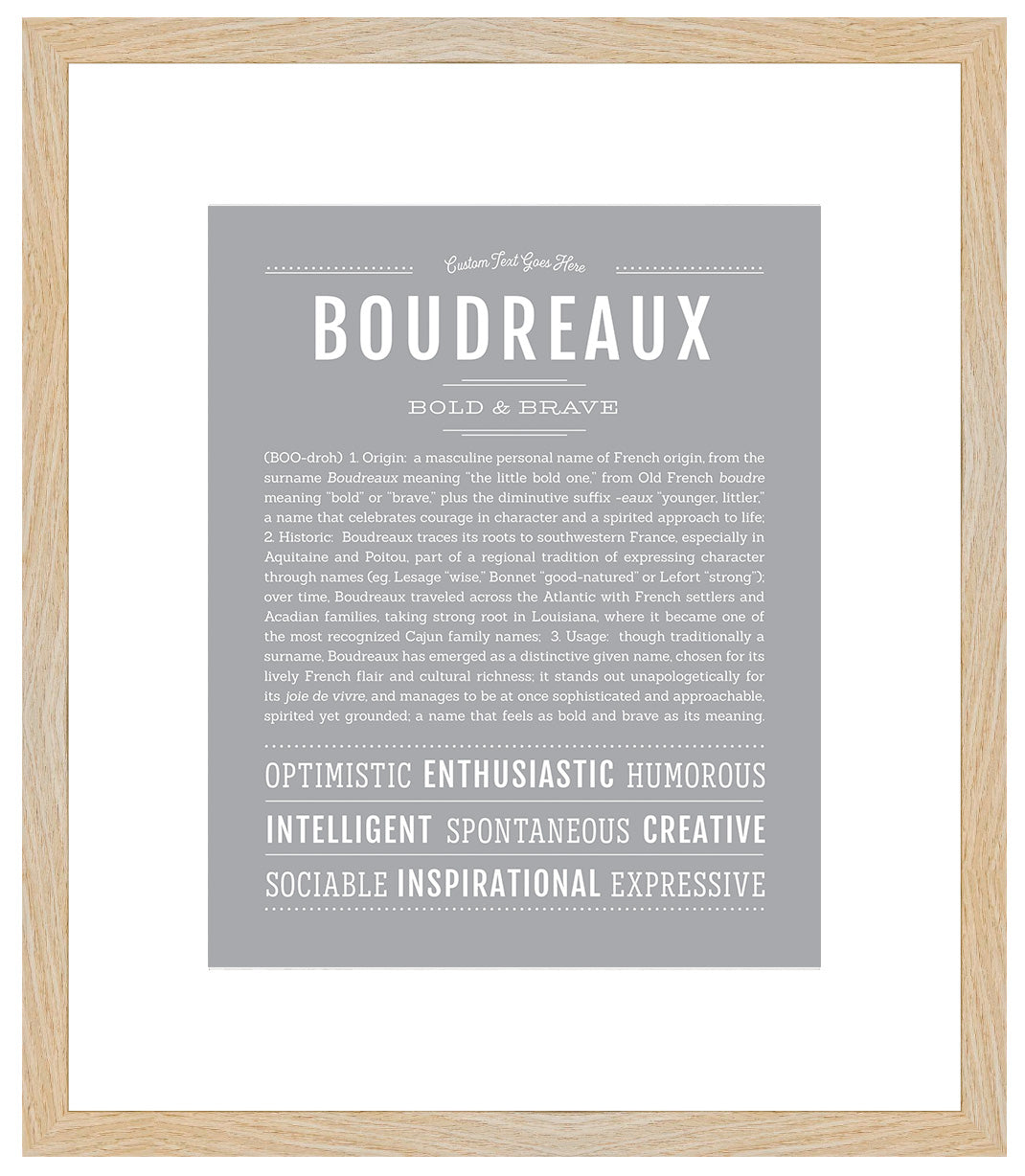 Frame Options | Light Gray | Maple Frame, Matted