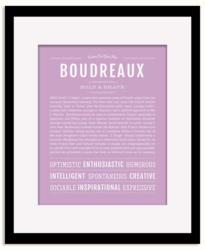 Frame Options | Lilac | Black Frame, Matted
