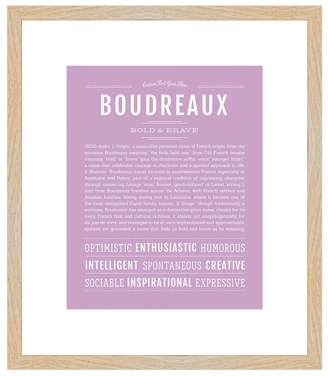 Frame Options | Lilac | Maple Frame, Matted