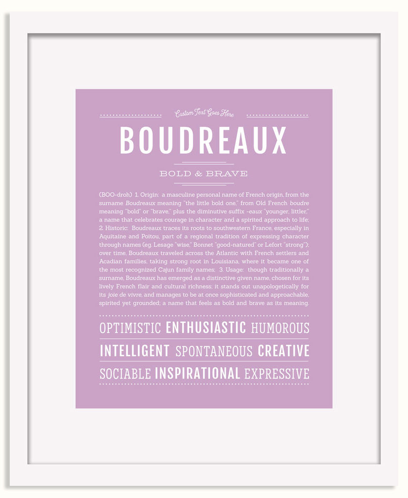 Frame Options | Lilac | White Frame, Matted