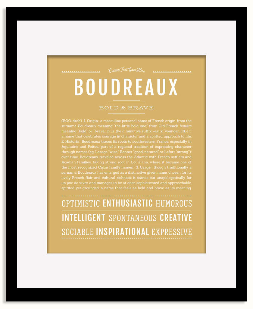 Frame Options | Matte Gold | Black Frame, Matted