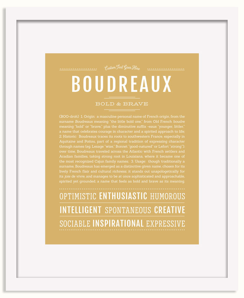 Frame Options | Matte Gold | White Frame, Matted
