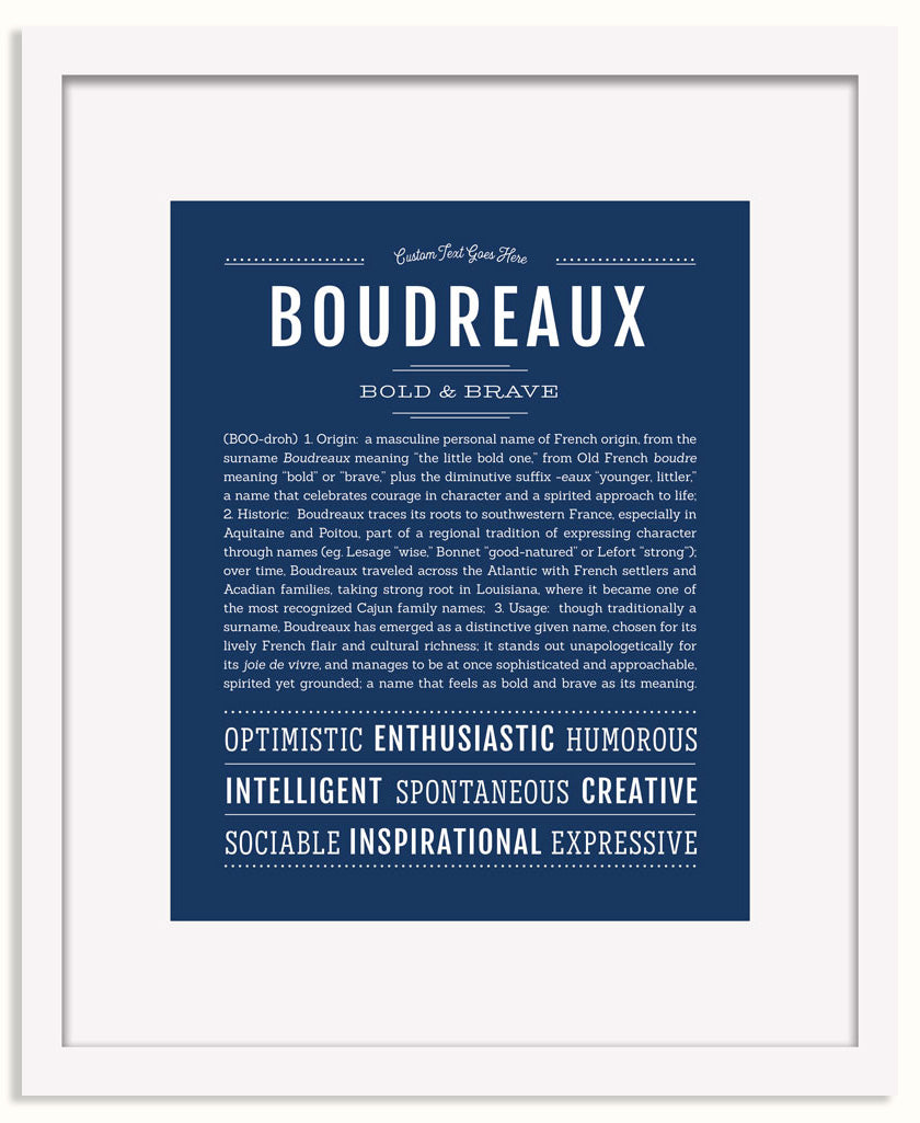 Frame Options | Midnight Blue | White Frame, Matted