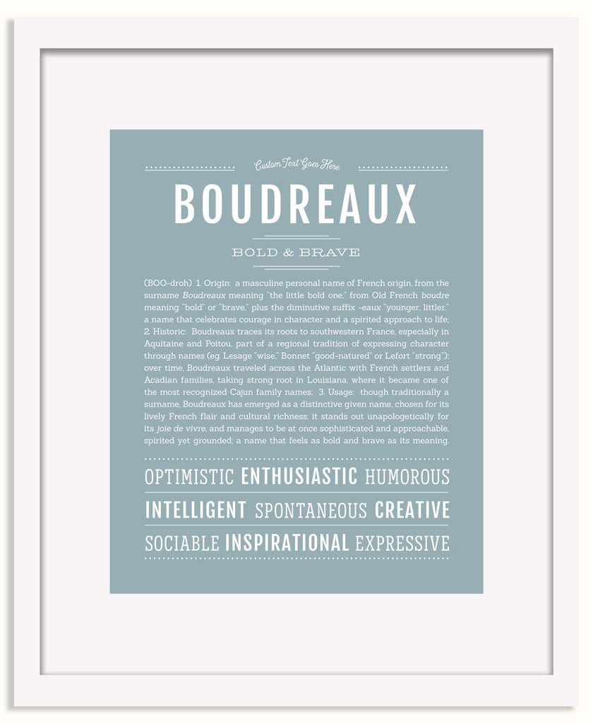Frame Options | Powder Blue | White Frame, Matted