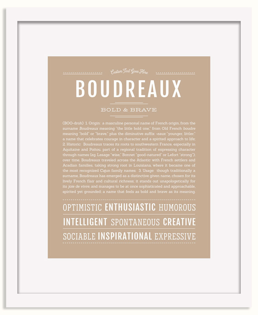Frame Options | Tan | White Frame, Matted