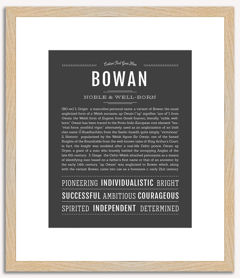 Bowan | Name Art Print