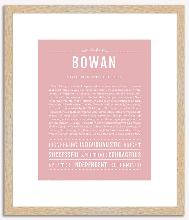 Bowan | Name Art Print