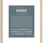 Bowan | Name Art Print