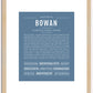 Bowan | Name Art Print