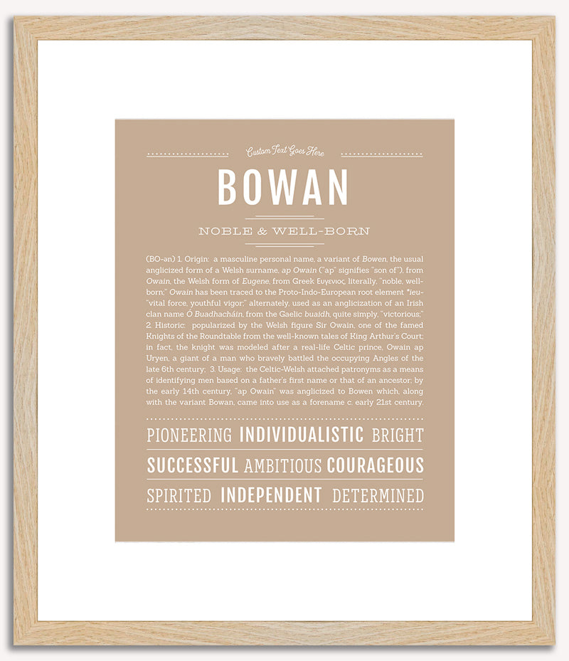 Bowan | Name Art Print