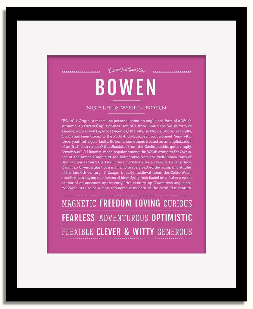 Frame Options | Dark Pink | Black Frame, Matted