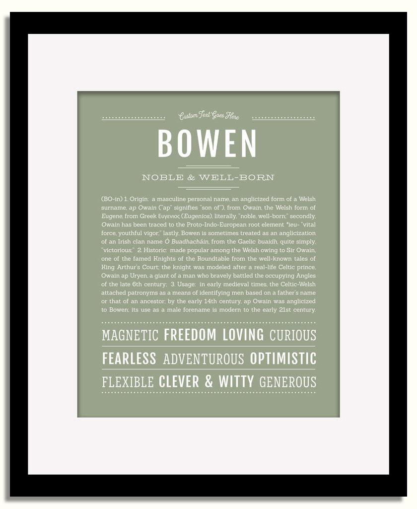 Frame Options | Sage | Black Frame, Matted