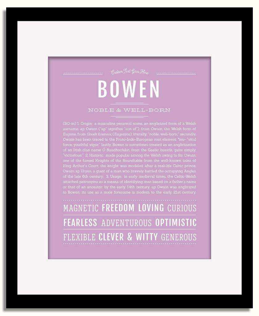 Frame Options | Lilac | Black Frame, Matted