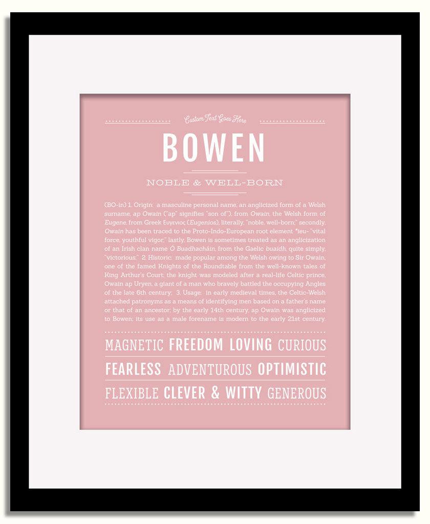 Frame Options | Dusty Rose | Black Frame, Matted