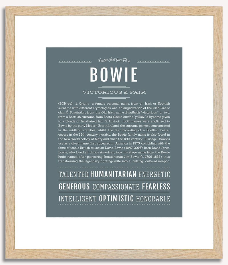 Bowie (male) | Name Art Print