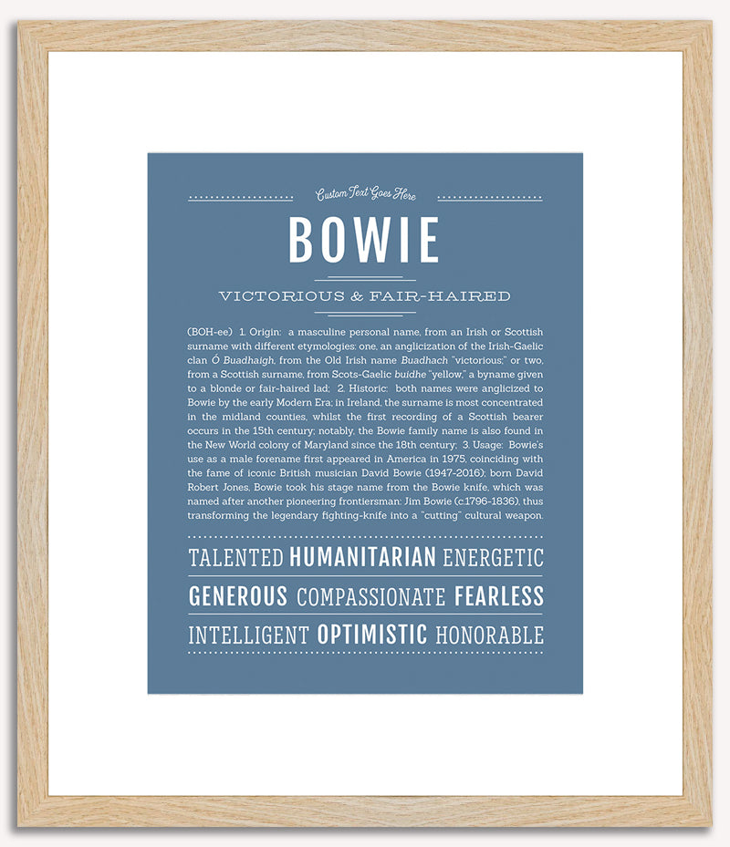 Bowie (male) | Name Art Print