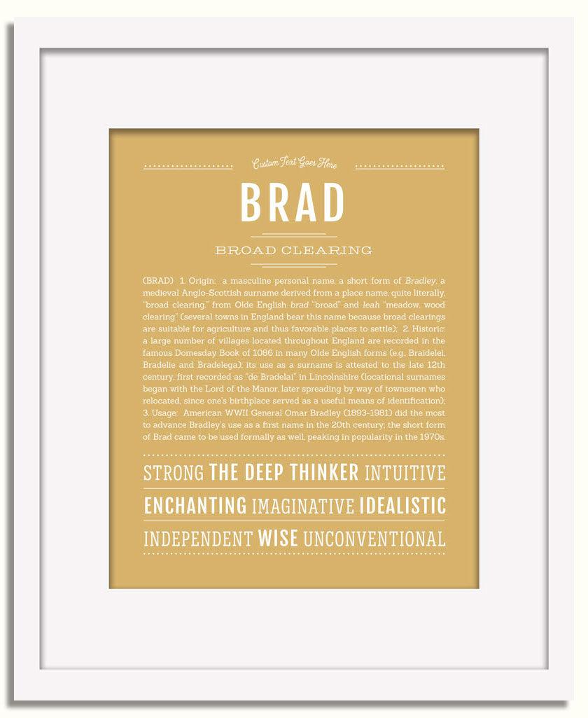 Frame Options | Matte Gold | White Frame, Matted