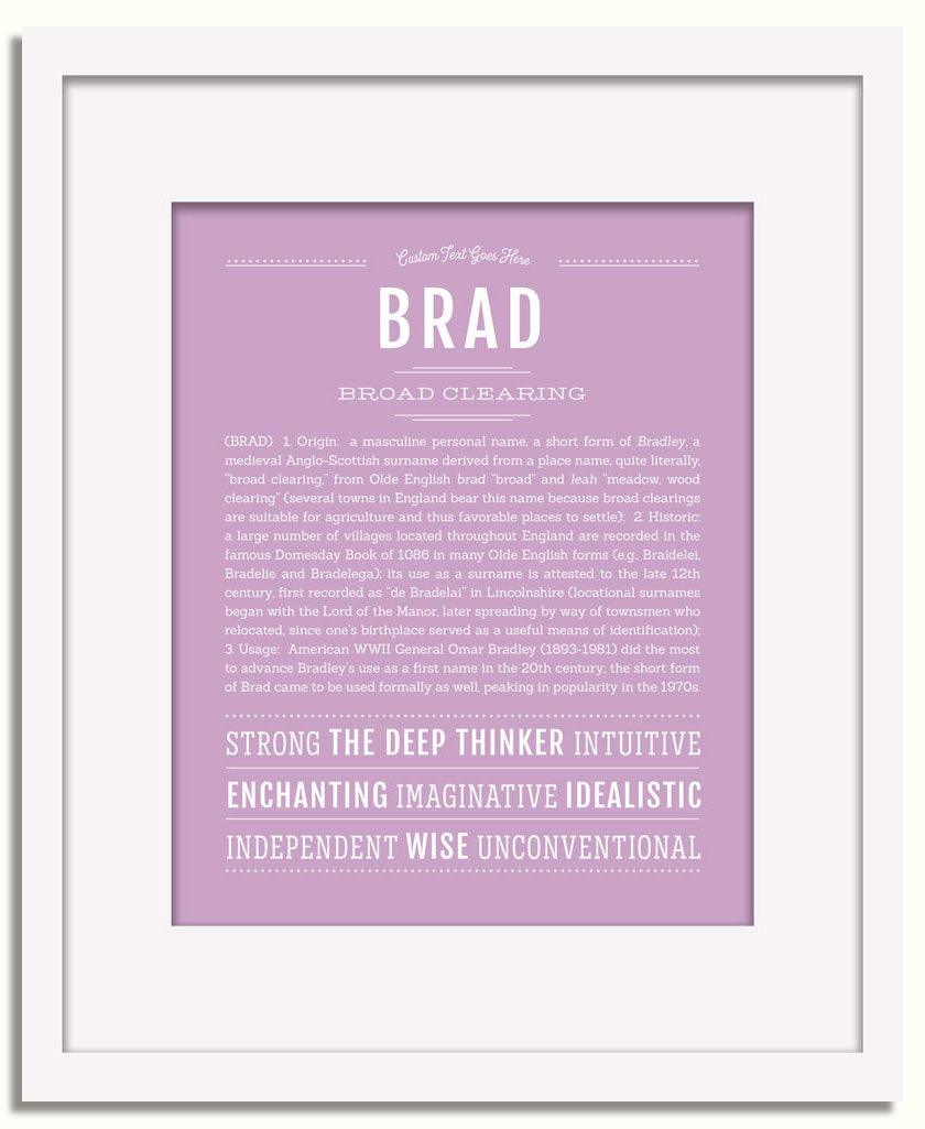 Frame Options | Lilac | White Frame, Matted