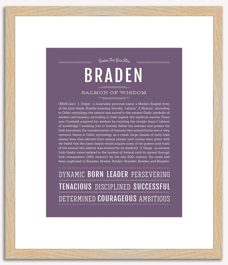 Braden | Name Art Print