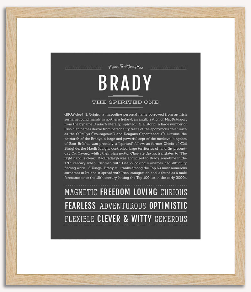 Brady | Name Art Print