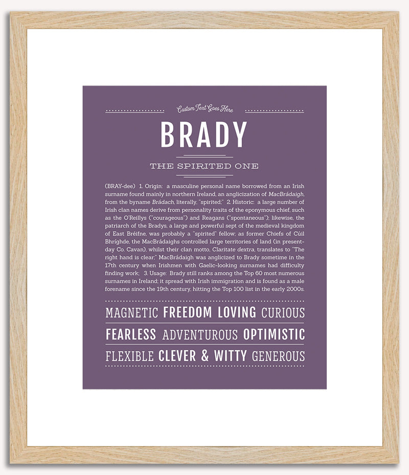 Brady | Name Art Print