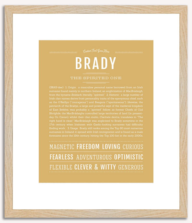 Brady | Name Art Print