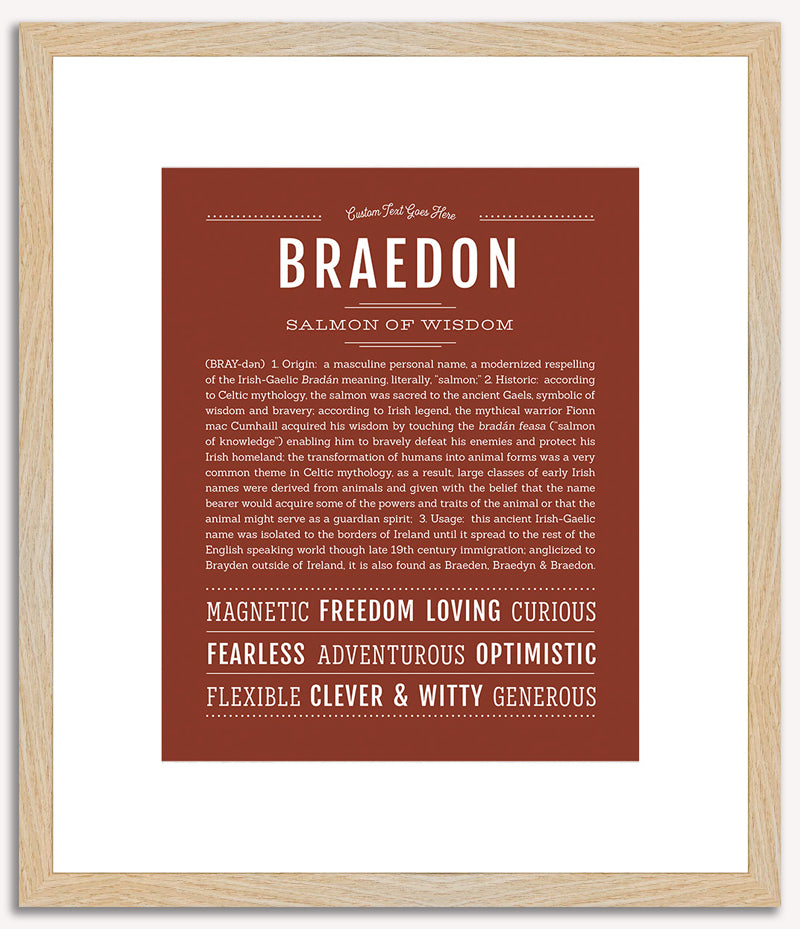 Braedon | Name Art Print