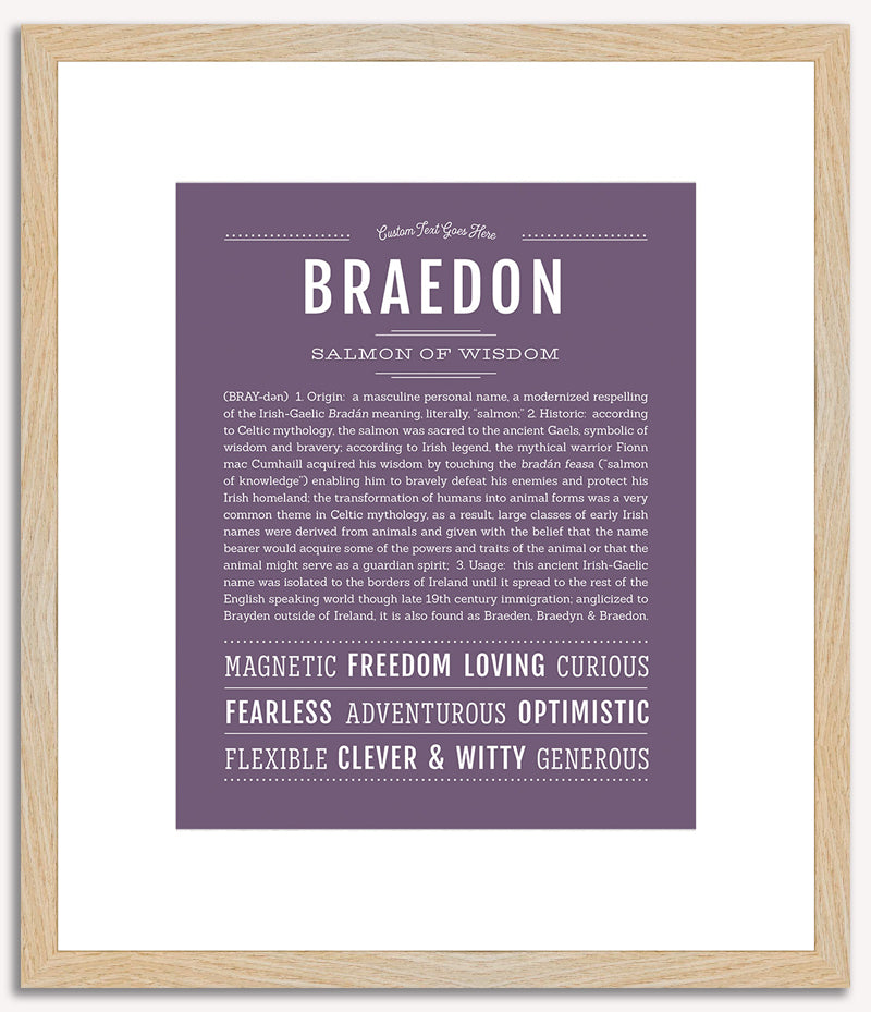 Braedon | Name Art Print