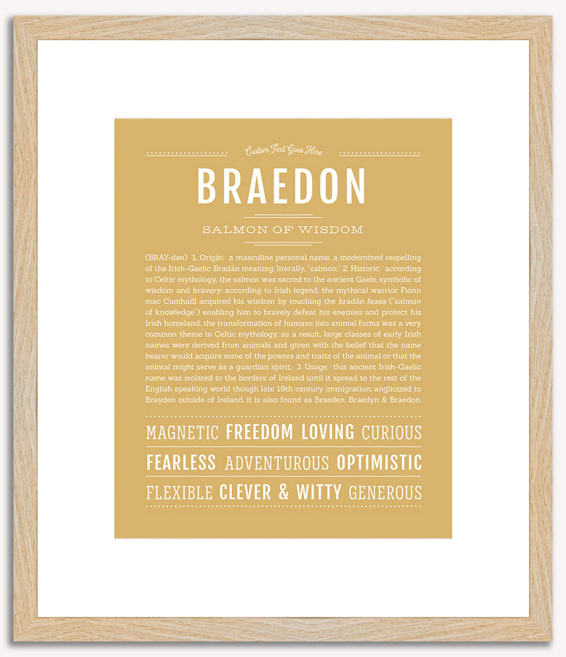 Braedon | Name Art Print