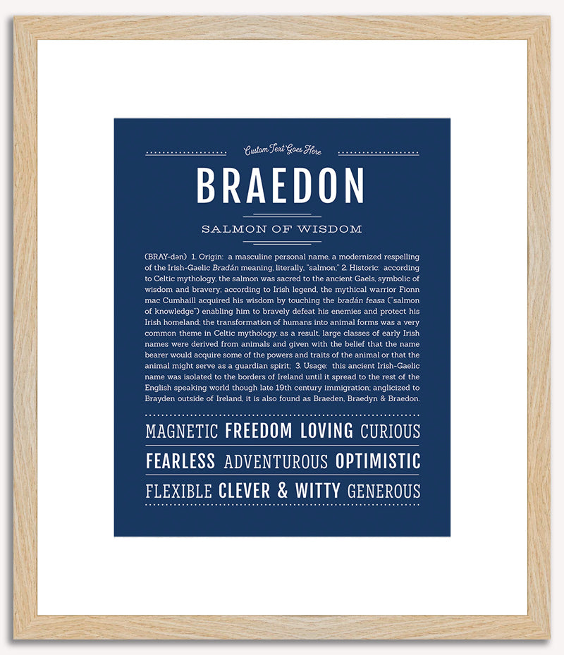 Braedon | Name Art Print