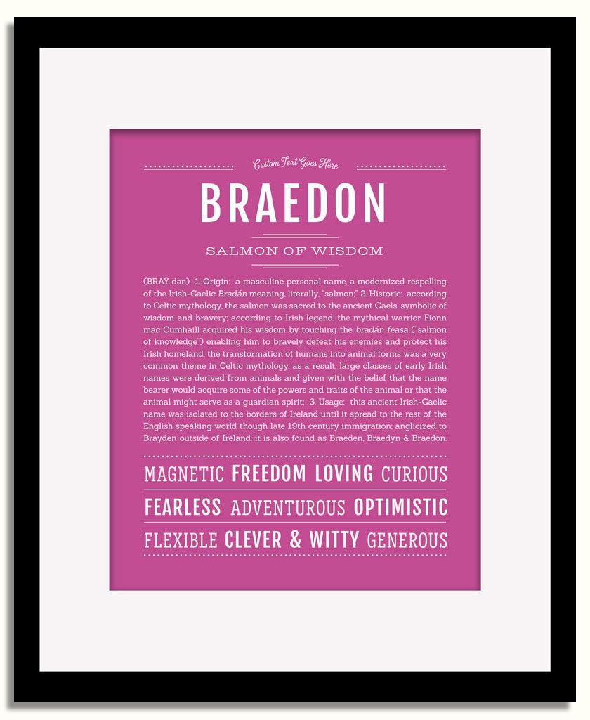 Frame Options | Dark Pink | Black Frame, Matted