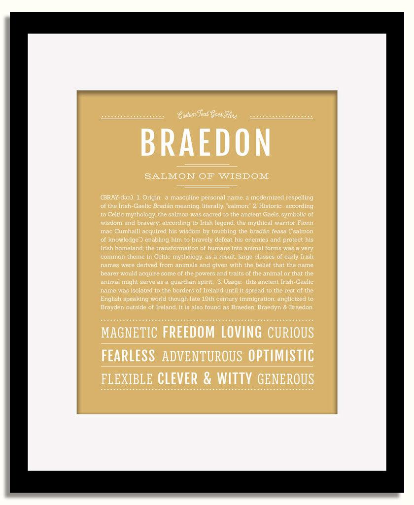 Frame Options | Matte Gold | Black Frame, Matted