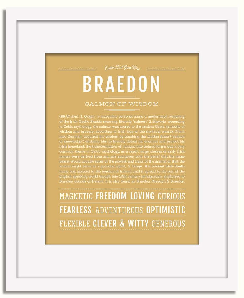 Frame Options | Matte Gold | White Frame, Matted