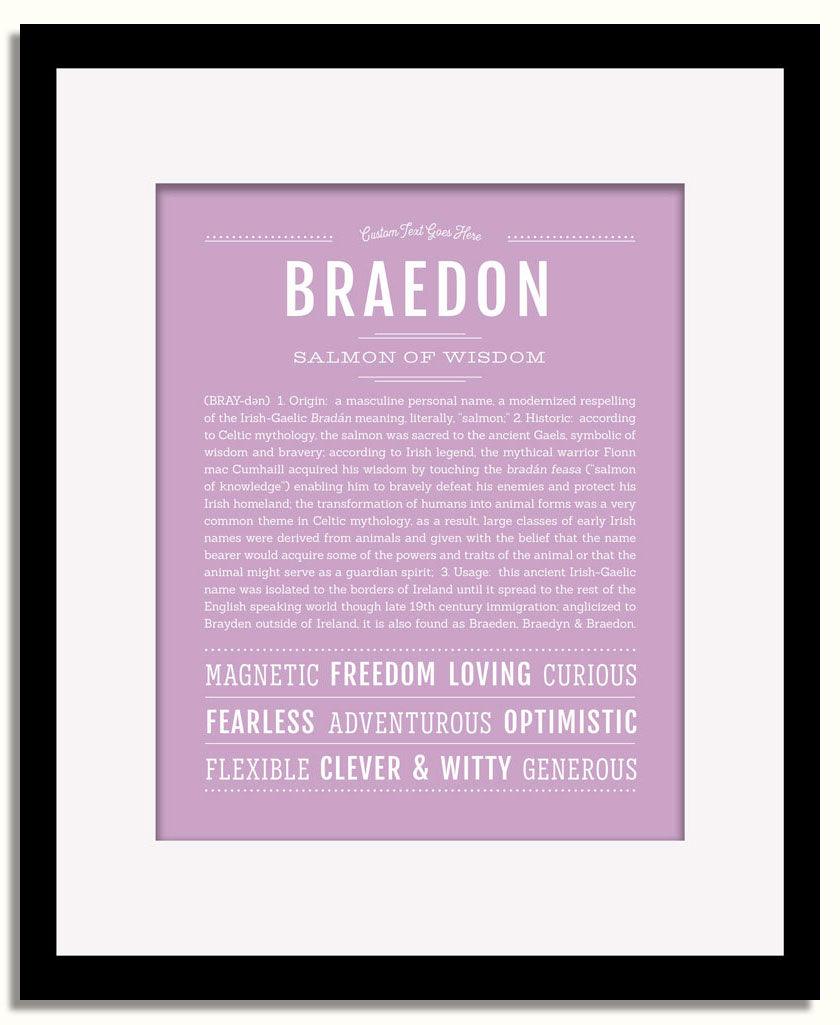 Frame Options | Lilac | Black Frame, Matted