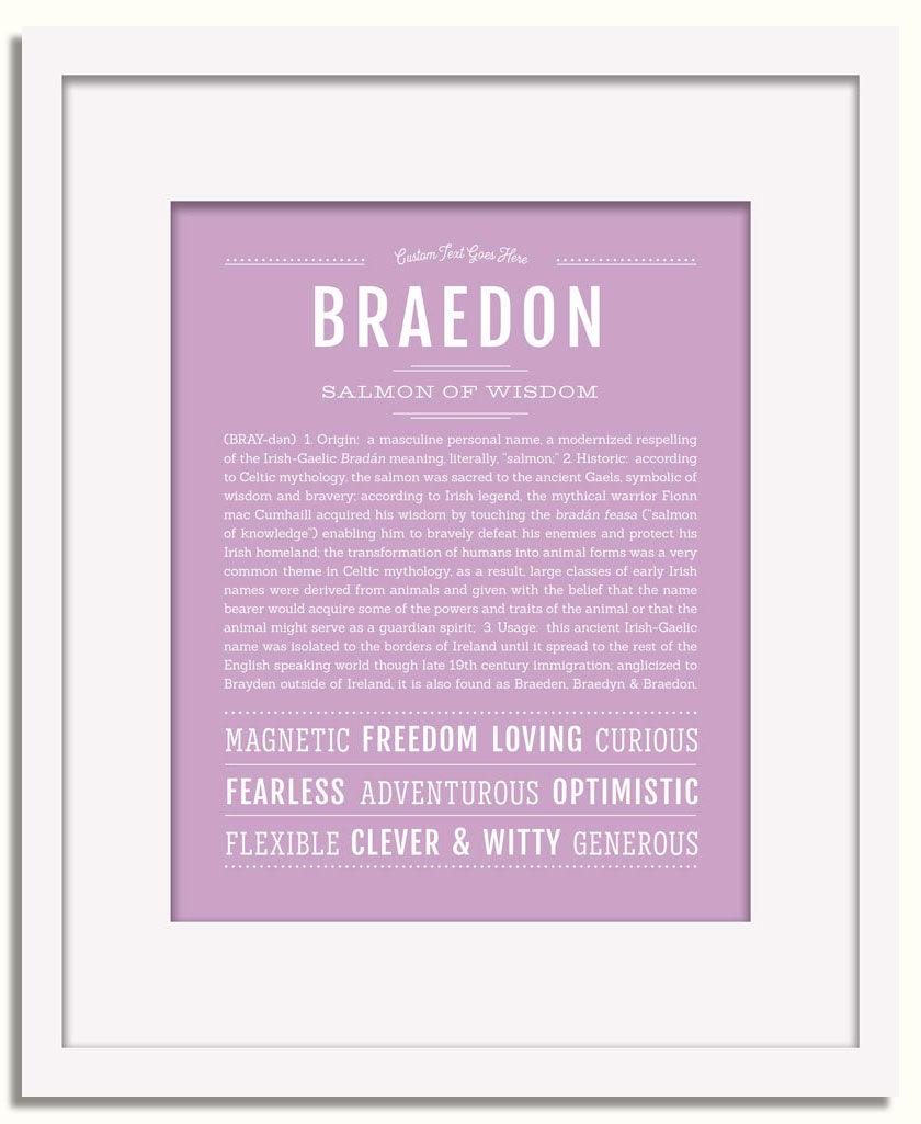 Frame Options | Lilac | White Frame, Matted