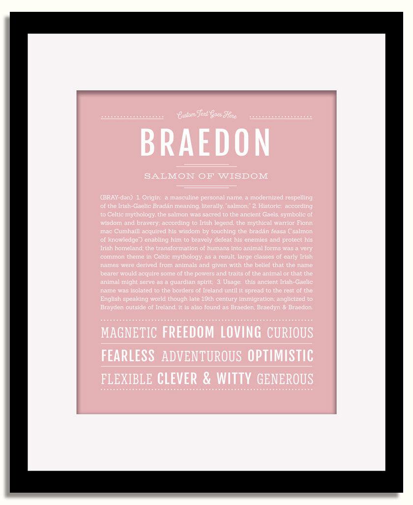 Frame Options | Dusty Rose | Black Frame, Matted