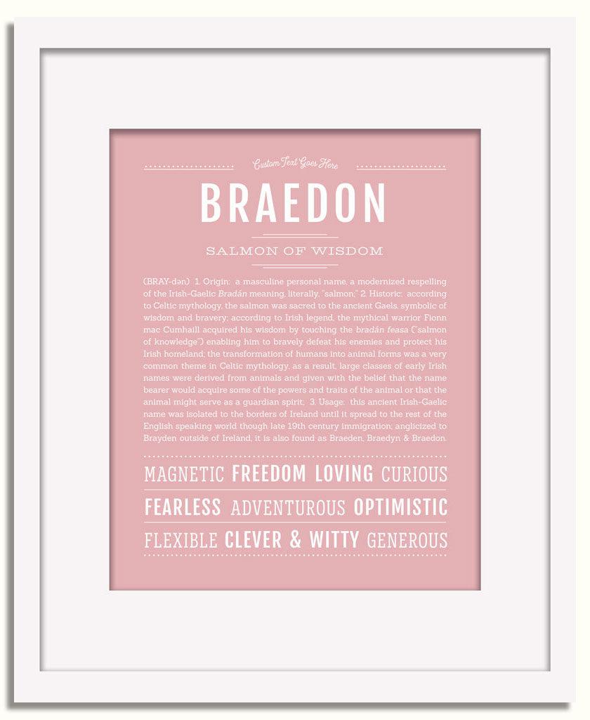 Frame Options | Dusty Rose | White Frame, Matted