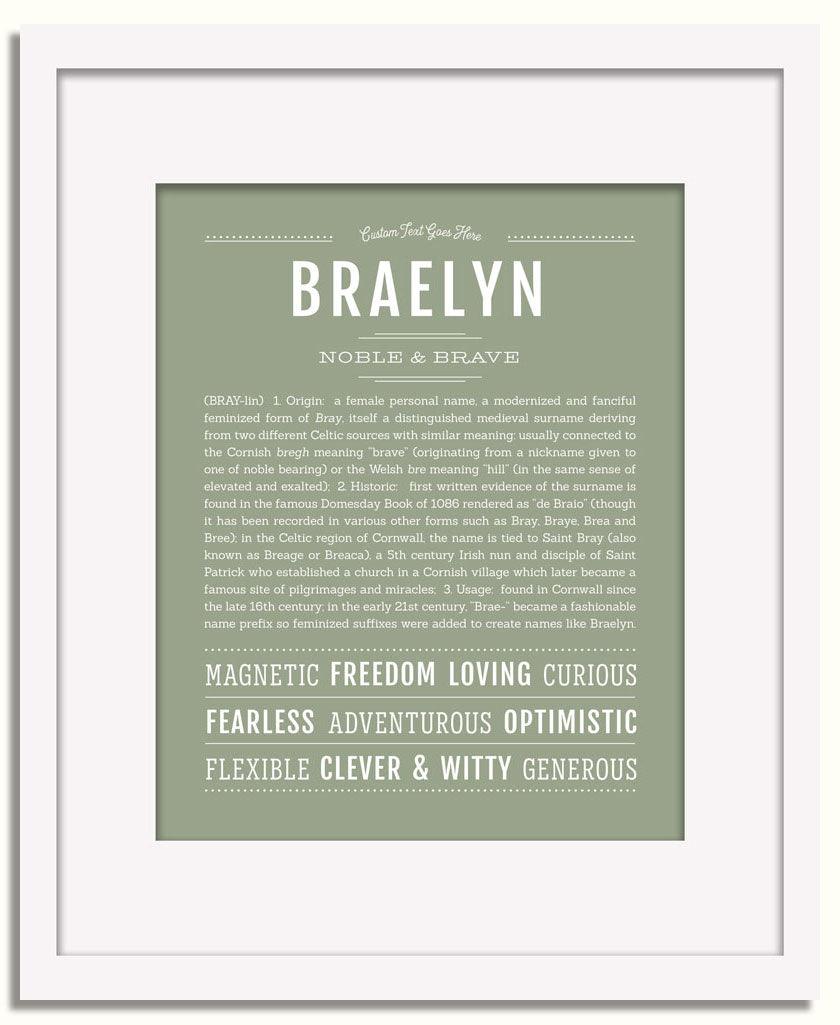 Frame Options | Sage | White Frame, Matted