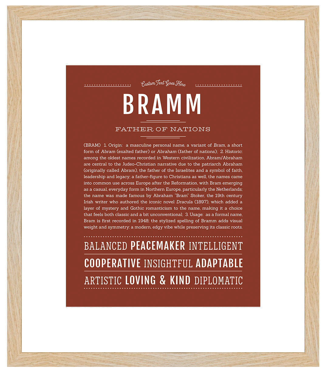 Frame Options | Bordeaux | Maple Frame, Matted