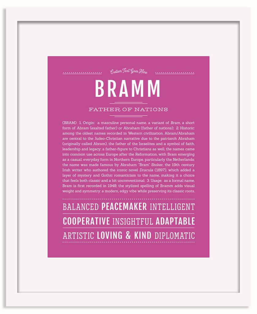 Frame Options | Dark Pink | White Frame, Matted