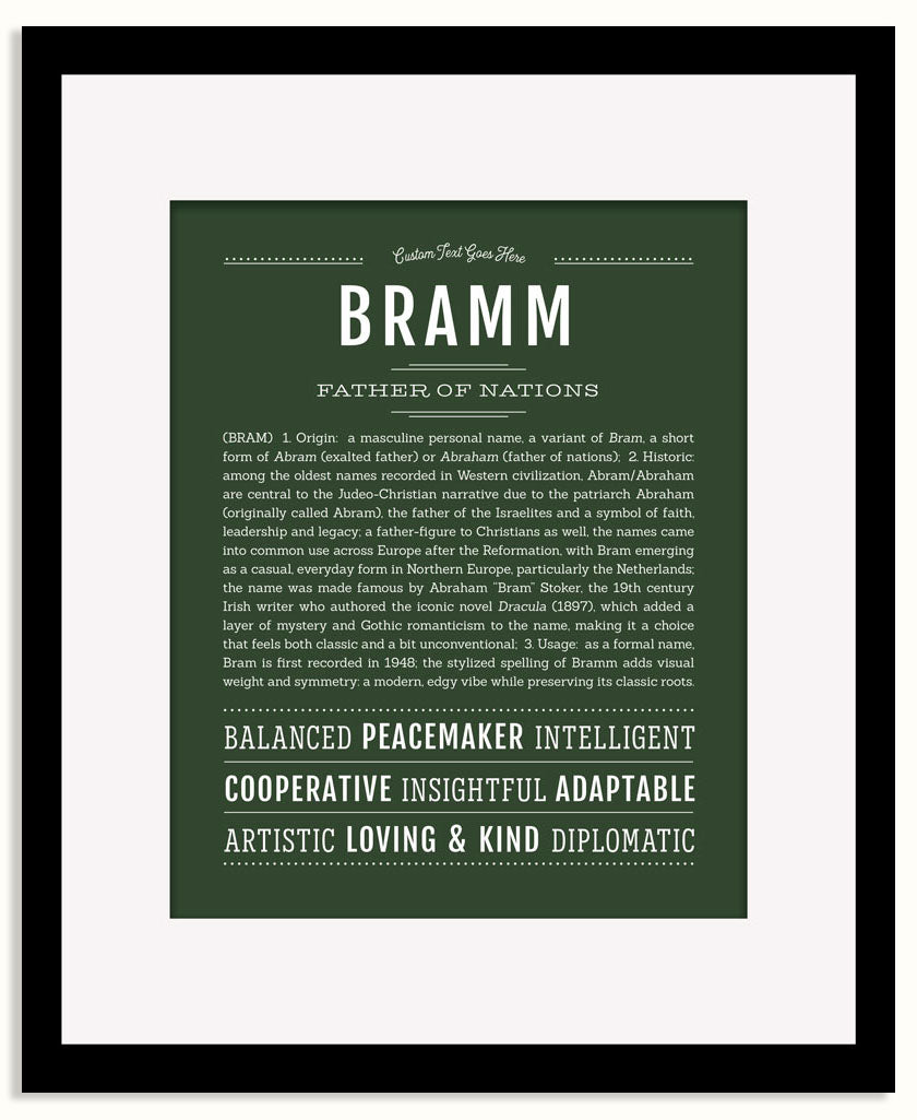 Frame Options | Deep Forest | Black Frame, Matted