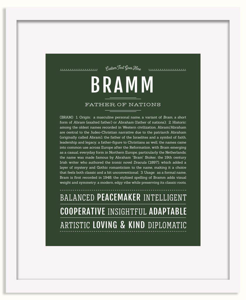 Frame Options | Deep Forest | White Frame, Matted
