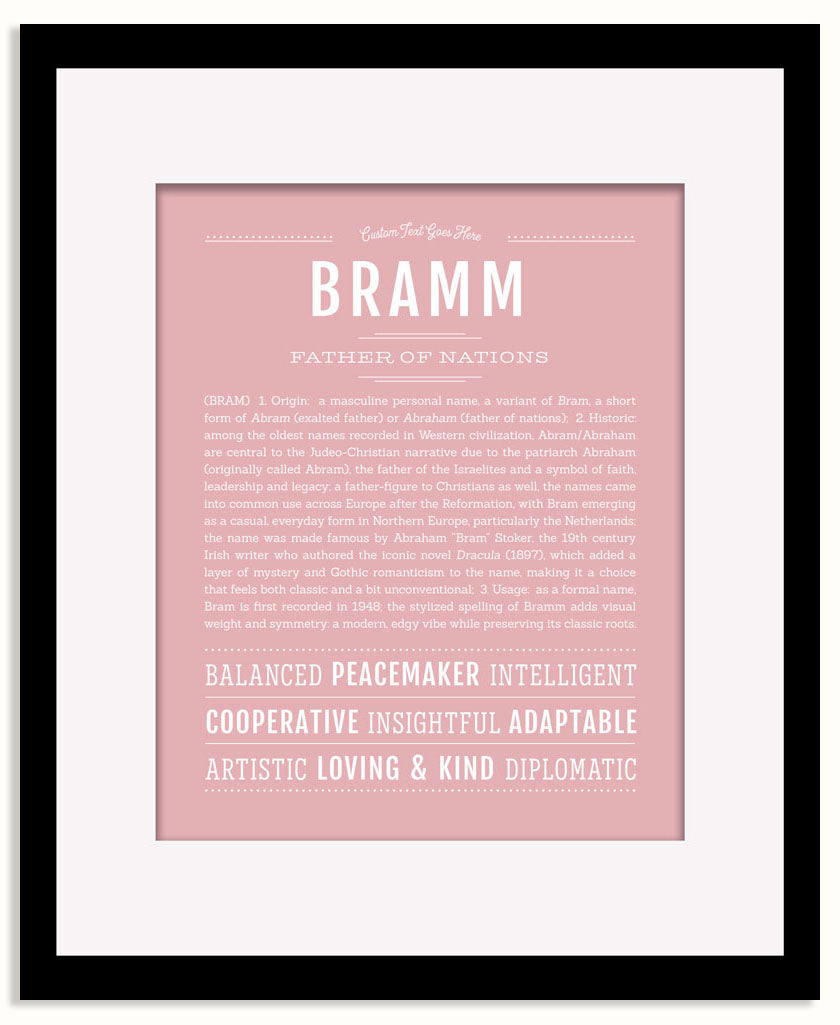 Frame Options | Dusty Rose | Black Frame, Matted