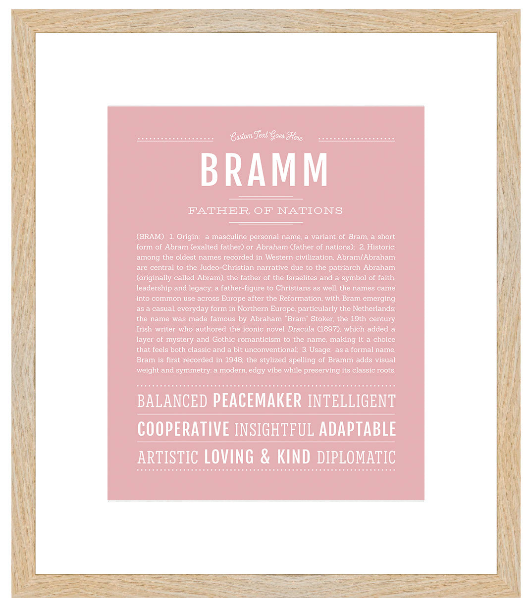 Frame Options | Dusty Rose | Maple Frame, Matted