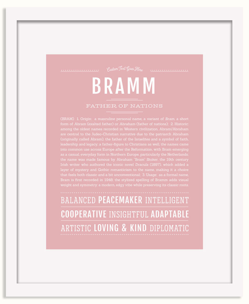 Frame Options | Dusty Rose | White Frame, Matted